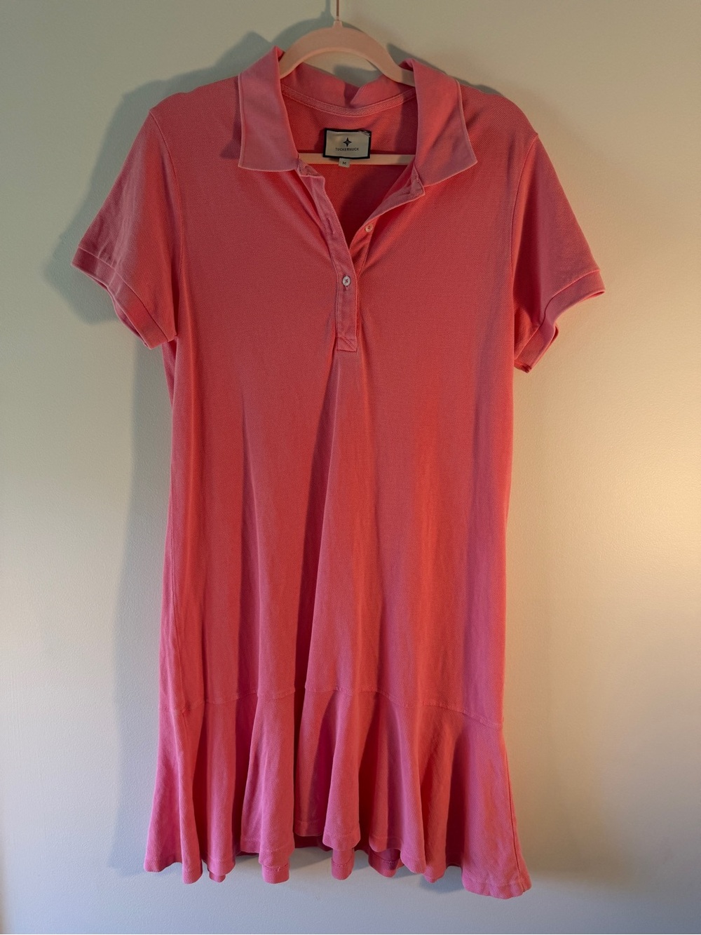 Tuckernuck Coral-Pink Polo Ruffle Dress